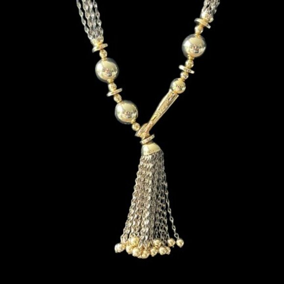 Stella & Dot RETIRED Bianca Tassel Lariat Necklace N277G - LNC - Picture 8 of 10